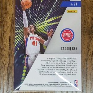 2020-21 panini prizm instant impact saddiq bey rookie card